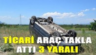 Turgutlu'da Hafif Ticari Araç Takla Attı: 3 Yaralı