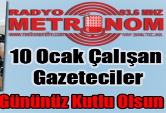 10 Ocak Çalışan Gazeteciler Gününüz Kutlu Olsun