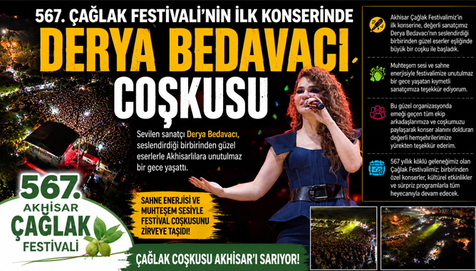 567. Çağlak Festivali’nin İlk Konserinde Derya Bedavacı Coşkusu