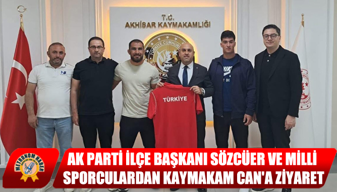 Ak Parti İlçe Başkanı Sözcüer Ve Milli Sporculardan Kaymakam Can'a Ziyaret
