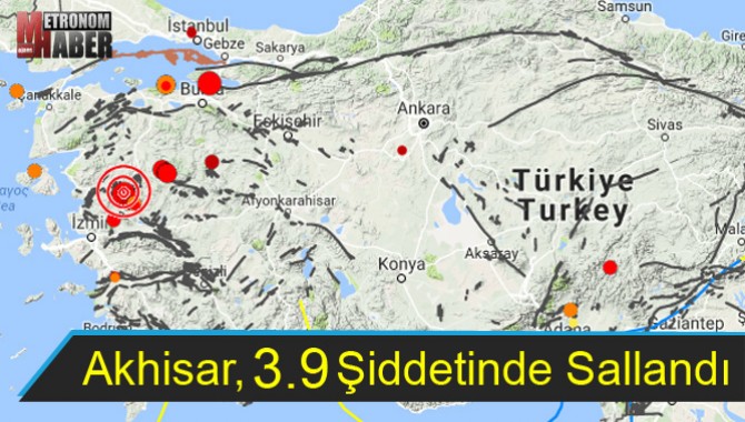 Akhisar 3.9 şiddetindeki depremle Sallandı