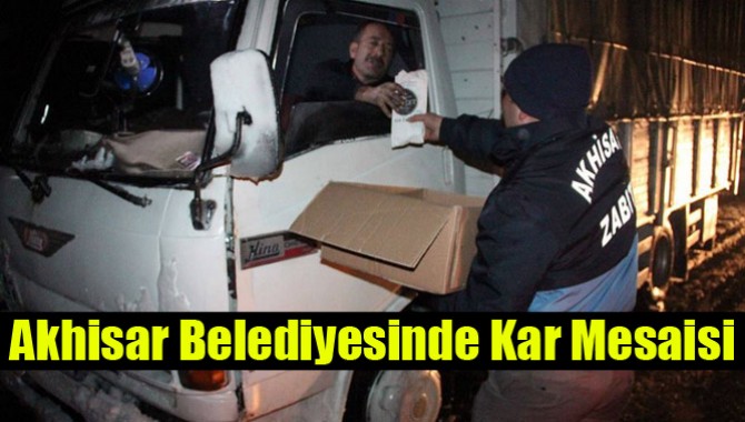 Akhisar Belediyesinde Kar Mesaisi