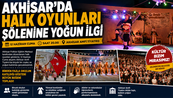 Akhisar’da Halk Oyunları Şölenine Yoğun İlgi