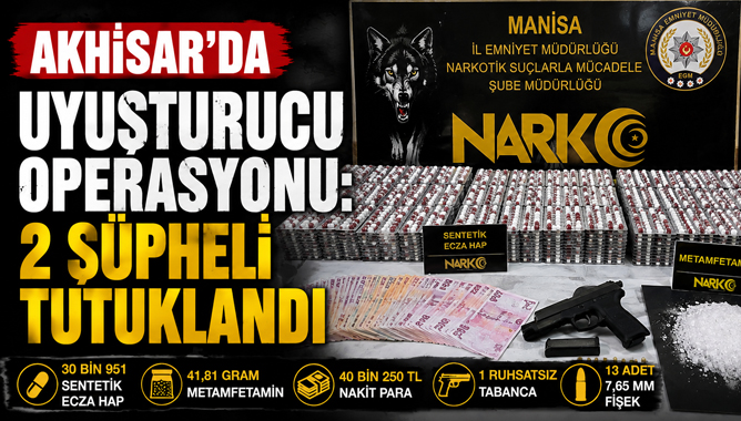 Akhisar’da Uyuşturucu Operasyonu: 2 Şüpheli Tutuklandı