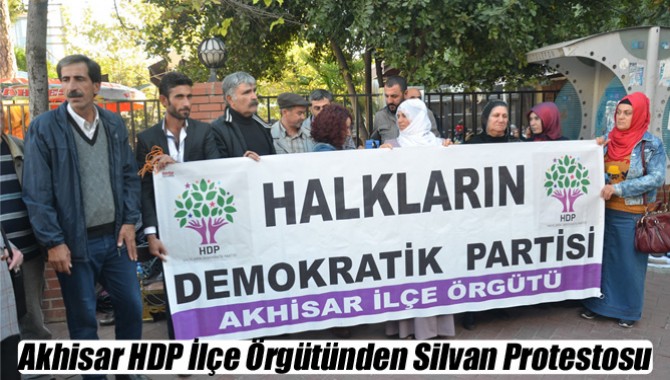 Akhisar HDP İlçe Örgütünden Silvan Protestosu