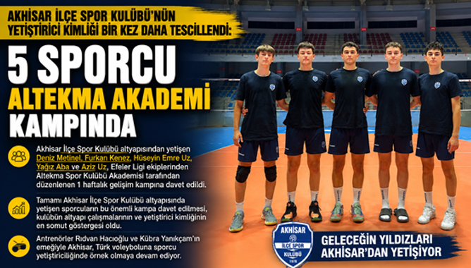 Akhisar İlçe Spor Kulübü’nün Yetiştirici Kimliği Bir Kez Daha Tescillendi: 5 Sporcu Altekma Akademi Kampında