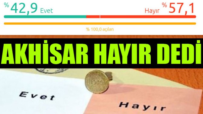 Akhisar Referandumda hayır dedi