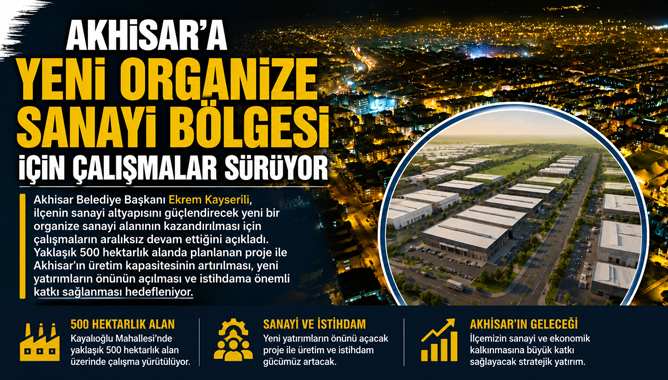 Akhisar'a Yeni Organize Sanayi Bölgesi İçin Çalışmalar Sürüyor