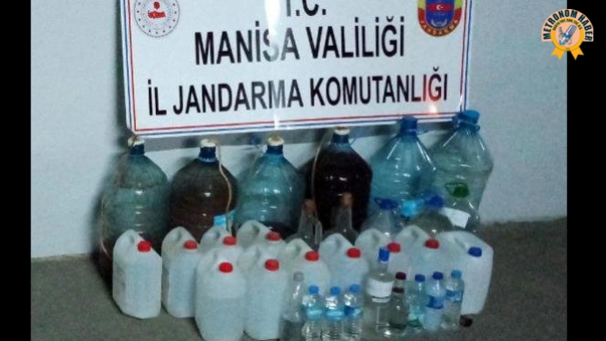 Akhisarda 160 litre sahte içki ele geçirildi