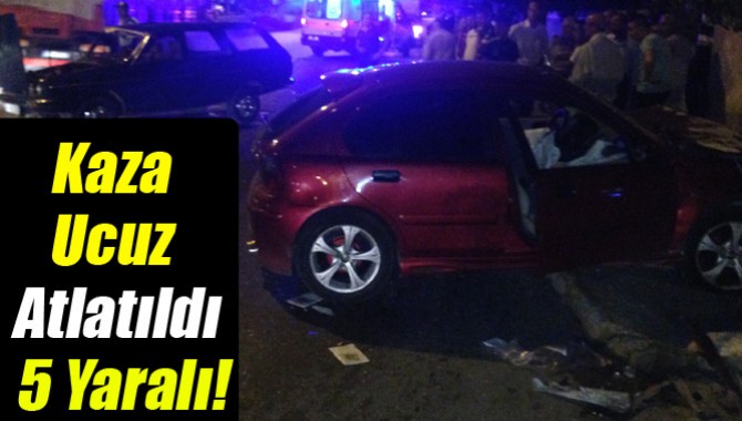 Akhisar'daki Kaza Ucuz Atlatıldı 5 Yaralı!
