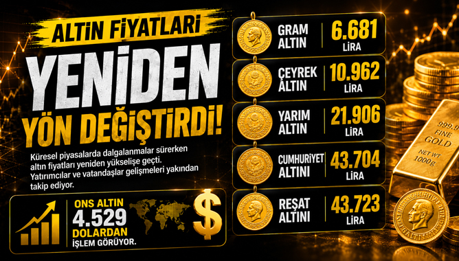 Altın fiyatları yeniden yön değiştirdi!