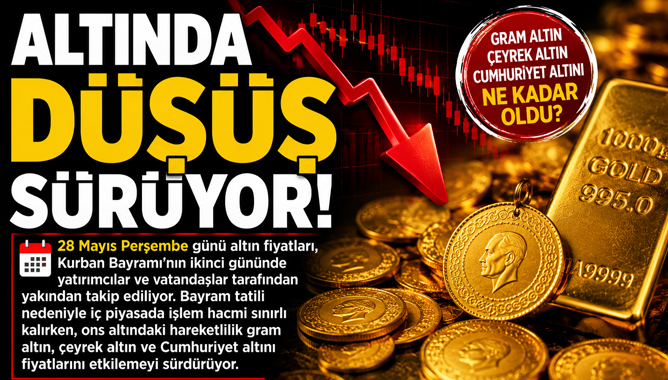 Altın Fiyatlarında Bayramda da Süren Düşüş