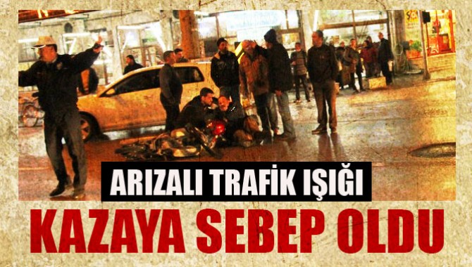 Arızalı Trafik Işıkları Kazayı Getirdi