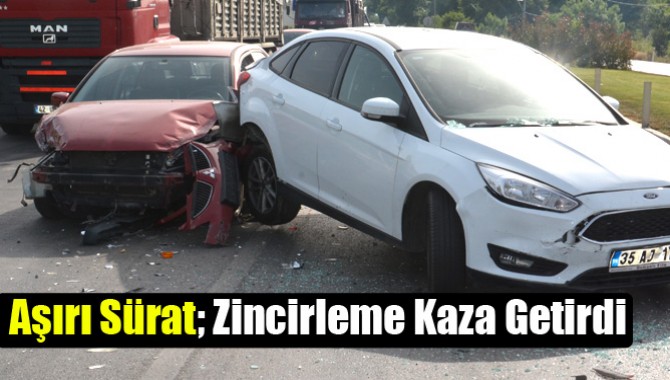 Aşırı Sürat; Zincirleme Kaza Getirdi