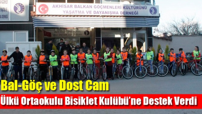 Bal-Göç ve Dost Cam Ülkü Ortaokulu Bisiklet Kulübü’ne Destek Verdi