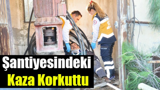 Belediye Şantiyesindeki Kaza Korkuttu