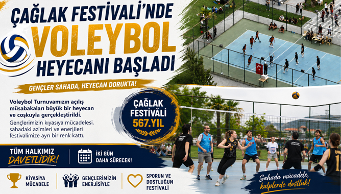 Çağlak Festivali’nde Voleybol Heyecanı Başladı