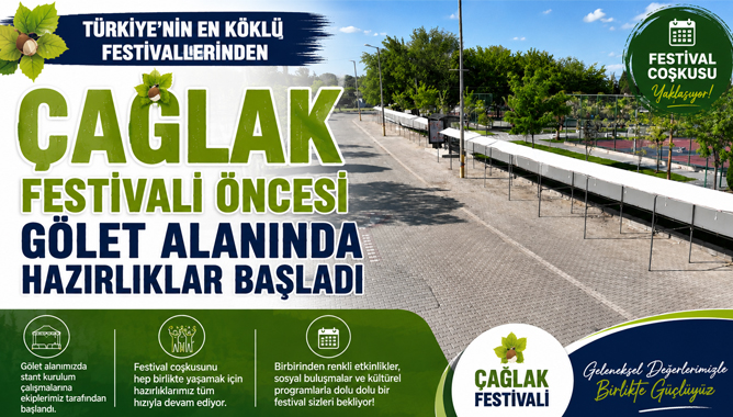 Çağlak Festivali Öncesi Gölet Alanında Hazırlıklar Başladı