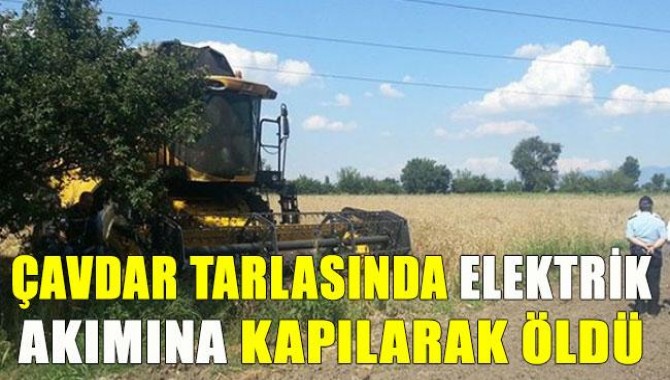 Çavdar Tarlasında Elektrik Akımına Kapılarak Öldü