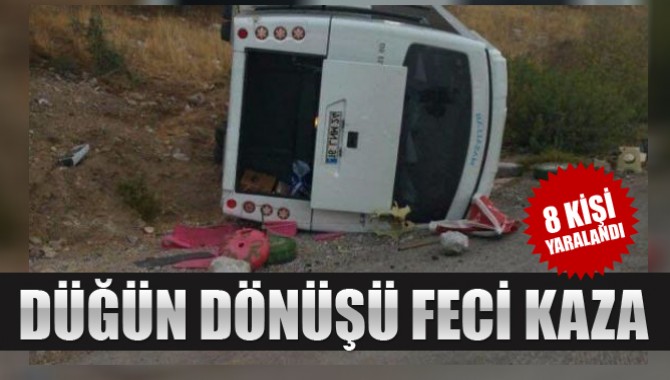 Düğün Dönüşü Feci Kaza! 8 Yaralı