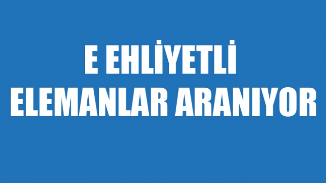 E Ehliyetli Elemanlar Aranıyor