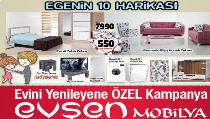 Evini Yenileyenlere Özel Kampanya; Evşen Mobilya