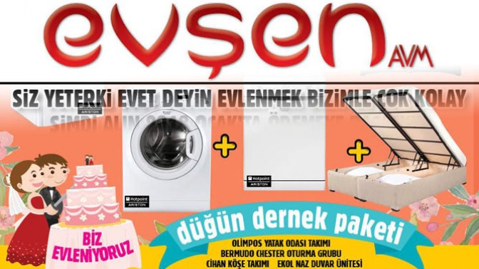 Evşen AVM’de düğün dernek paketi