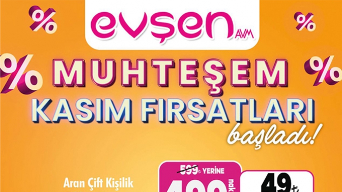 Evşen AVM’de Kasım Ayı İndirim