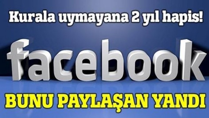 Facebook'ta asker pozuna 2 yıl hapis