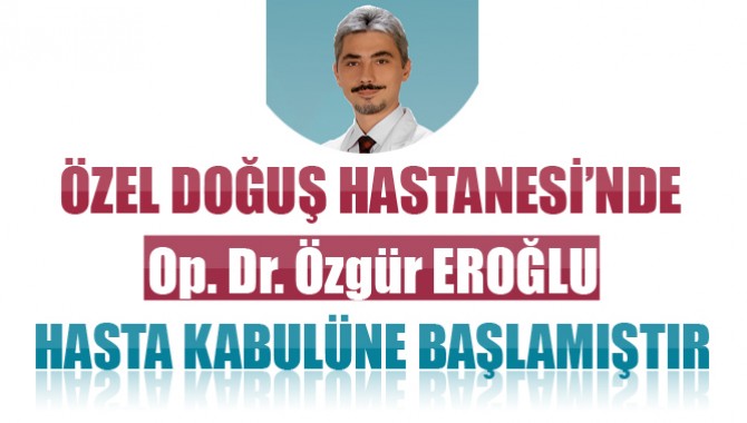 Göz Doktoru Özgür Eroğlu Hasta Kabulüne Başladı