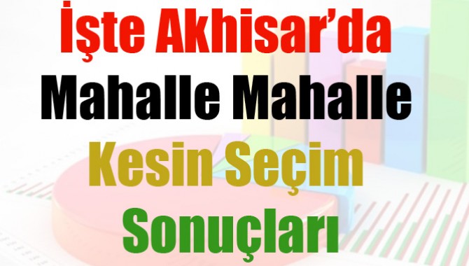 İşte Akhisar’da Mahalle Mahalle Kesin Seçim Sonuçları