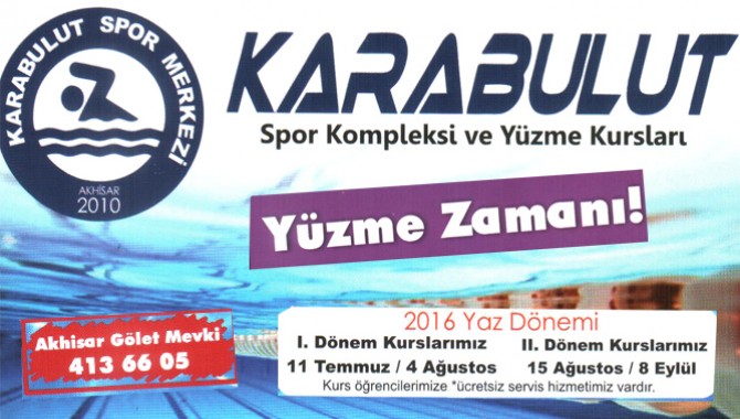 Karabulut Yüzme Kursları Başlıyor