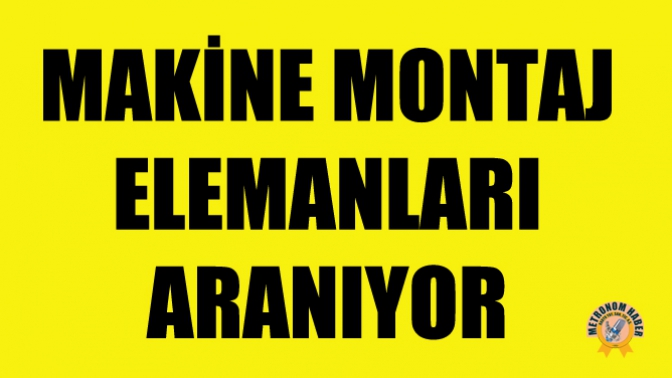 Makine montaj elemanları aranıyor