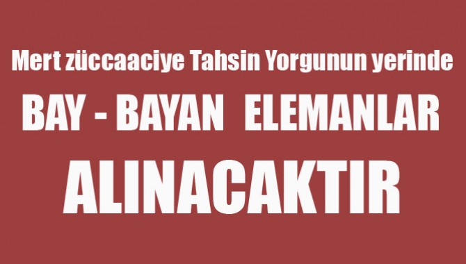 Mert züccaaciye, Bay Bayan Elemanlar Alınacaktır