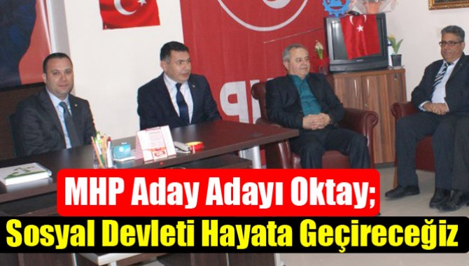 MHP Aday Adayı Oktay; Sosyal Devleti Hayata Geçireceğiz
