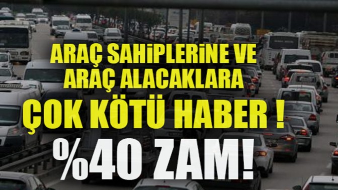 Araç Sahiplerine Çok Kötü Haber