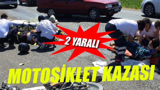 Motosiklet ile Kamyon Çarpıştı 2 Yaralı