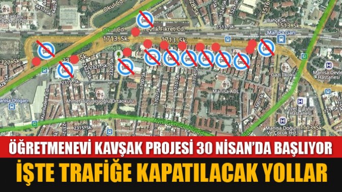 Öğretmenevi Kavşak Projesi 30 Nisan'da Başlıyor