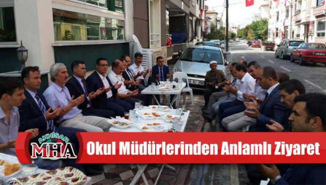 Okul Müdürlerinden Şehit Ailesine Anlamlı Ziyaret