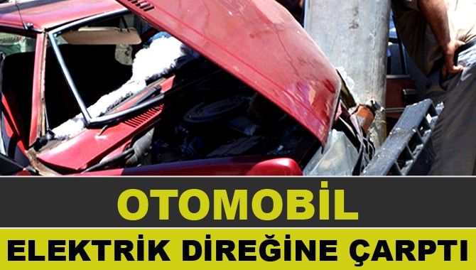 Otomobil Elektrik Direğine Çarptı