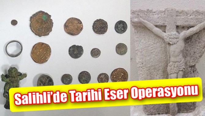 Salihli’de Tarihi Eser Operasyonu