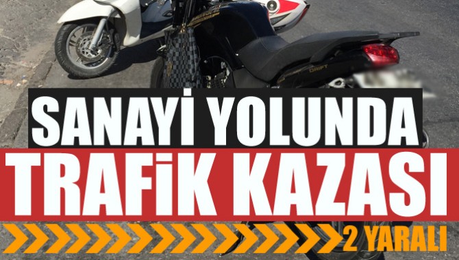 Sanayi Yolu Üzerinde Kaza 2 Yaralı