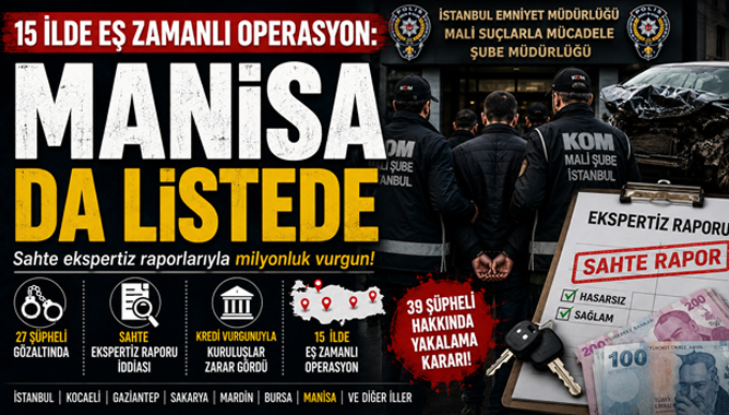 15 İlde Eş Zamanlı Operasyon: Manisa Da Listede