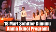 18 Mart Şehitler Gününü Anma İkinci Programı