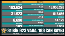 31 Bin 923 Vaka, 193 Can Kaybı