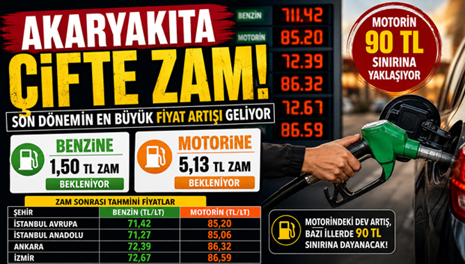 Akaryakıta Çifte Zam! Motorin 90 Tl Sınırına Yaklaşıyor