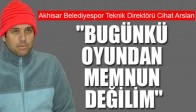 Akhisar Belediyespor, Karşıyaka Maçı Ardından