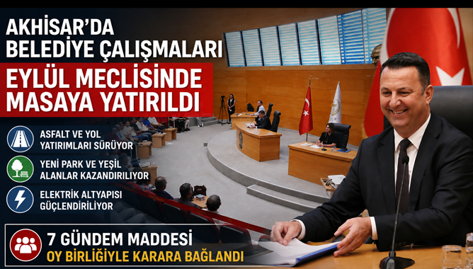 Akhisar’da Belediye Çalışmaları Eylül Meclisinde Masaya Yatırıldı