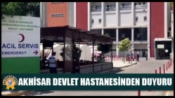 Akhisar Devlet Hastanesinden Duyuru