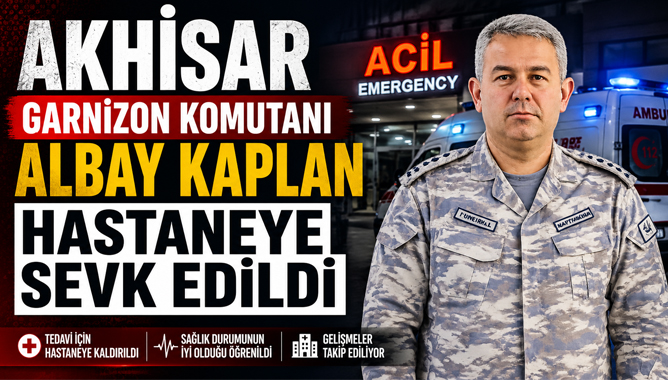 Akhisar Garnizon Komutanı Albay Kaplan Hastaneye Sevk Edildi